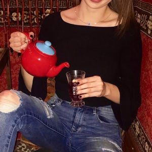 Topshop | Flared Sleeve Crop Top